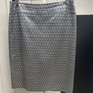 Charter Club Black and White Geometric Pencil Skirt